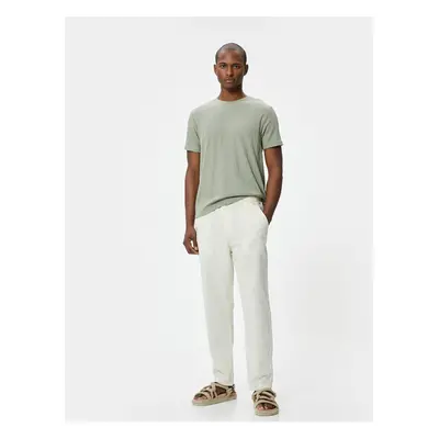 Koton Slim Fit T-shirt Crew Neck Short Sleeve Textured