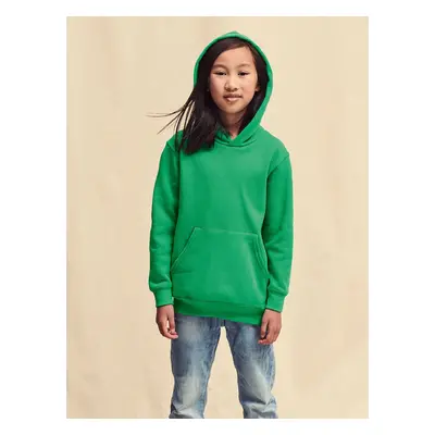 Green children's sweatshirt Classic kangaroo Fruit of the Loom