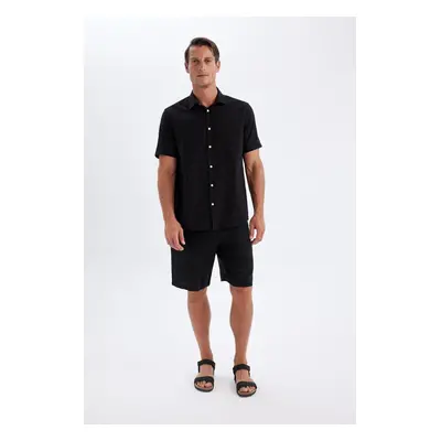 DEFACTO Relax Fit Linen Blend Bermuda Shorts