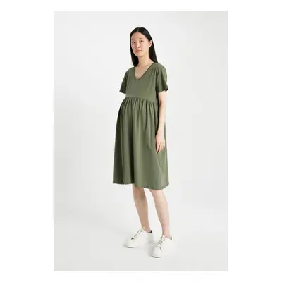 DEFACTO Regular Fit Short Sleeve Short Maternity Dress