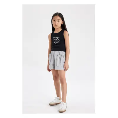 DEFACTO Girl's Cotton Pocket Shorts