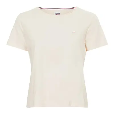 Tommy Jeans T-shirt - TJW SLIM JERSEY C NECK beige