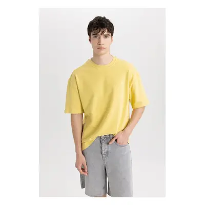 DEFACTO Oversize Fit Crew Neck Printed Short Sleeve T-shirt