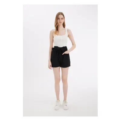 DEFACTO Paperbag High Waist Jean Shorts