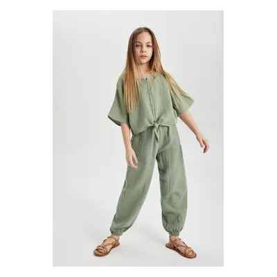 DEFACTO Girl's Cotton Trousers