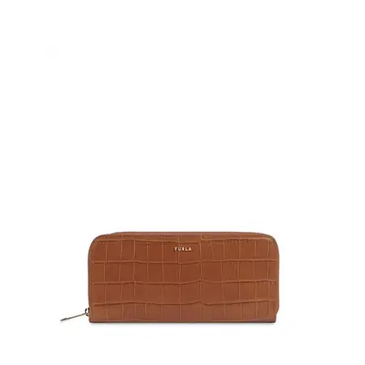 Furla Wallet - BABYLON Extra Large Zip Around Wallet brown