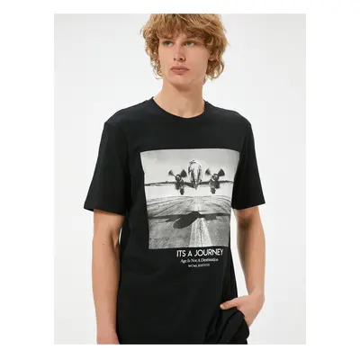 Koton Printed T-Shirt Short Sleeve Crew Neck Cotton