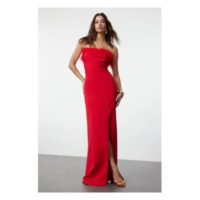 Trendyol Red Body-Sit Otris Woven Elegant Evening Dress