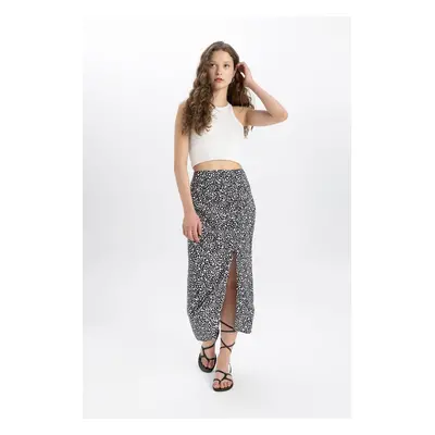 DEFACTO A-Line Printed Moroccan Midi Skirt