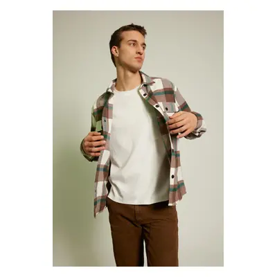 DEFACTO Relax Fit Plaid Cotton Long Sleeve Shirt