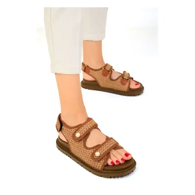 Soho Nude Straw Women's Sandals