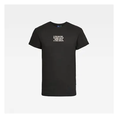 G-STAR T-shirt - Chest text graphic r t black