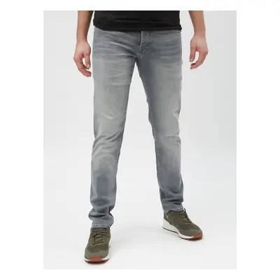 Světle šedé slim fit džíny s vyšisovaným efektem Jack & Jones Glenn - Pánské