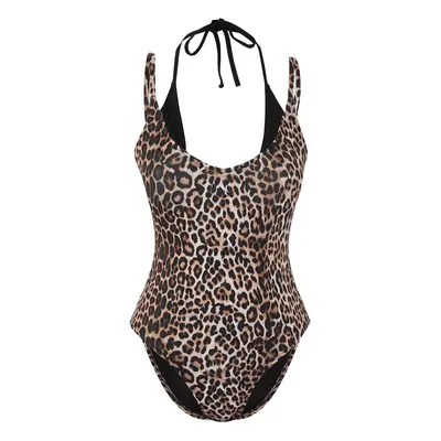 Trendyol Multicolored Animal Round Neck Swimsuit