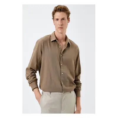 Koton Men's Brown Shirt