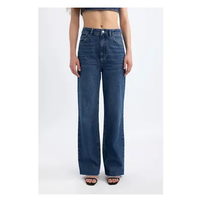 DEFACTO 90's Wide Leg High Waist Wide Leg Long Jeans