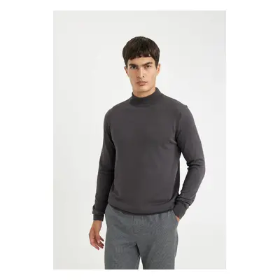 DEFACTO Standard Fit Regular Cut Half Turtleneck Basic Plain Knitwear Sweater