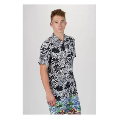 Shirt - TOMMY HILFIGER HAWAIIAN PRINT SHIRT S/S white-black