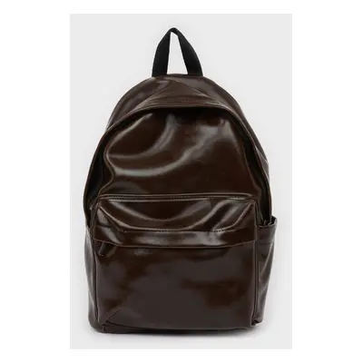 DEFACTO Men's Faux Leather Backpack