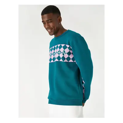 Koton Motto Printed Sweatshirt Raised