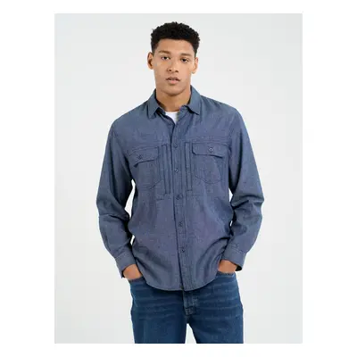 Big Star Man's Shirt Navy Blue