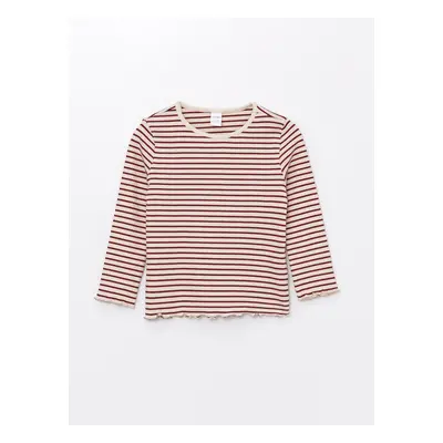 LC Waikiki Crew Neck Short Sleeve Striped Baby Girl T-Shirt