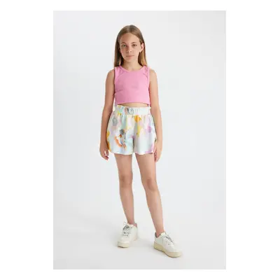 DEFACTO Girl's Cotton Patterned Shorts