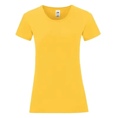 Iconic Yellow Women's T-shirt in combed cotton Fruit of the Loom