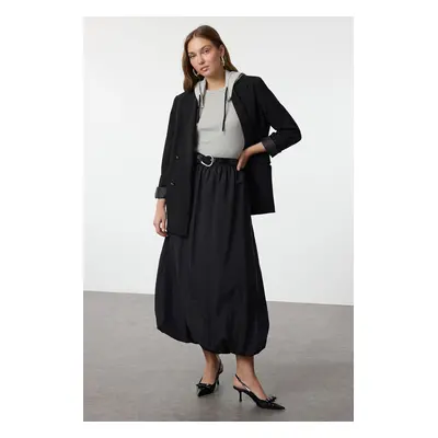 Trendyol Black Balloon Fit Woven Skirt