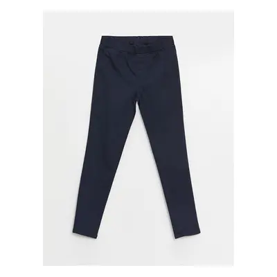 LC Waikiki LCW Dark Navy Blue Elastic Waist Slim Fit Girls Trousers