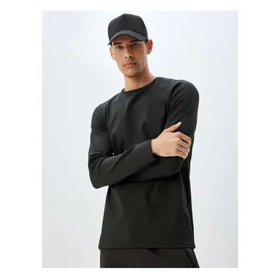 Koton Sports T-Shirt Basic Long Sleeve Crew Neck