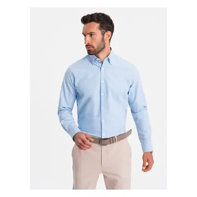 Ombre Oxford REGULAR men's fabric shirt - blue