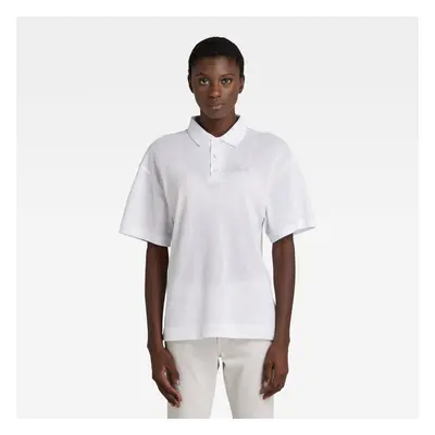 G-STAR Polo T-shirt - Mesh loose polo white