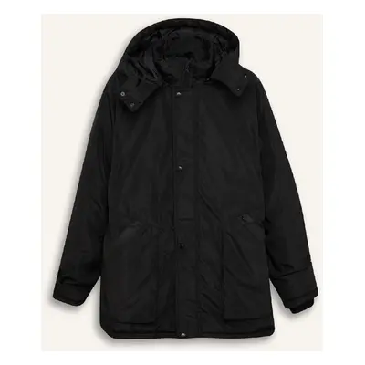 DEFACTO Regular Fit Jacket Removable Hooded Zippered Snap Pocket Jacket