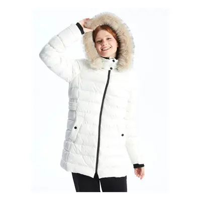 LC Waikiki Women's Hooded Plain Puffer Coat