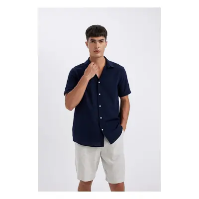 DEFACTO Regular Fit Polo Neck Cotton Short Sleeve Shirt