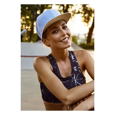 Kšiltovka Chambray-Suede Snapback modrá/béžová