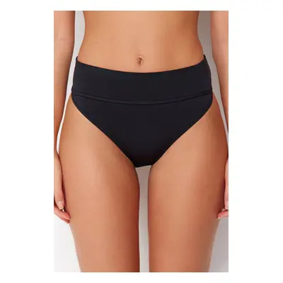 Trendyol Black High Waist Hipster Bikini Bottom