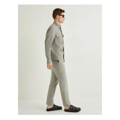 Koton Fabric Trousers Buttoned Chino Pocket Detail