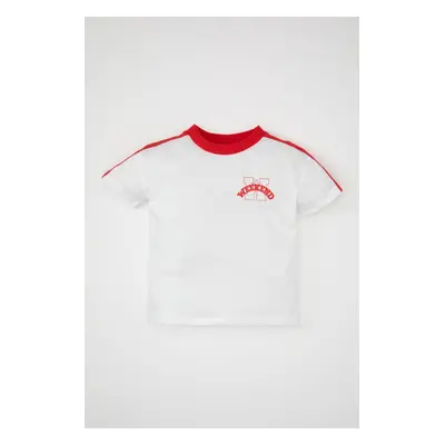 DEFACTO Baby Boy Crew Neck Printed Short Sleeve T-Shirt