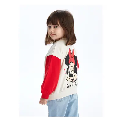 LC Waikiki College Collar Long Sleeve Minnie Mouse Baby Girl Bomber Jacket