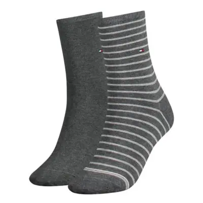 Tommy Hilfiger Socks - TH WOMEN SMALL STRIPE 2P grey