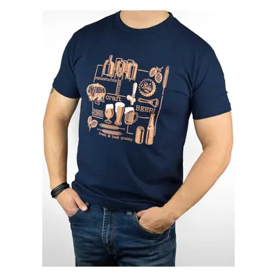 NOVITI Man's T-shirt TT007-M-02 Navy Blue