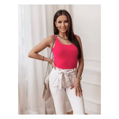 Pink ribbed top with straps Cocomore