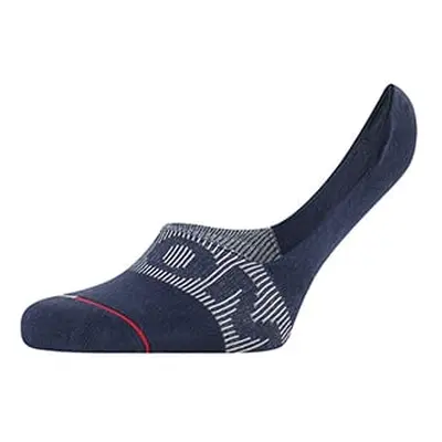 Tommy Jeans Socks - TH UNI TJ NO SHOW MID CUT 1P LOGO RIB blue