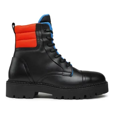 Tommy Jeans Boots - PADDED LACE UP HERIT black