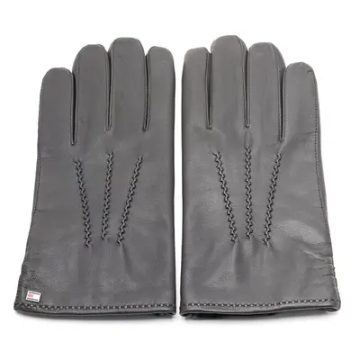 Tommy Hilfiger Gloves - FLAG LEATHER GLOVES dark brown