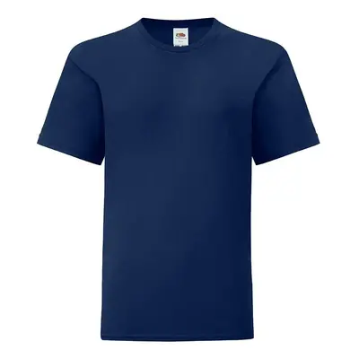 Navy blue children's t-shirt in combed cotton Fruit of the Loom