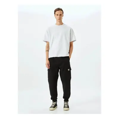 Koton Cotton Gabardine Cargo Pocket Detailed Jogger Pants with Lace-Up Waist