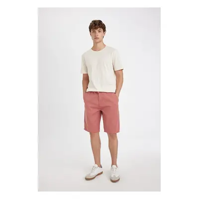 DEFACTO Regular Fit Straight Leg Gabardine Bermuda Shorts